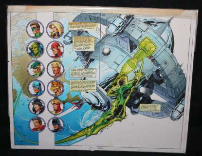 John Kalisz, Prentis Rollins, Val Semeiks | Jla: Incarnations #2 Pgs. 2 & 3 Color Guide Art Dps - Great Character Portraits - 2001 | Anthony’s Comic Book Art