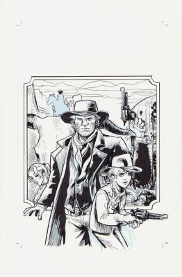 Karl Moline | Western Cover Ink Commission - Karl Moline | Anthony’s Comic Book Art