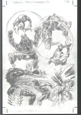 Gene Colan | Gene Colan Fully Penciled Predator Combat Page - Printed From These Pencils Issue Predator: Hell And Hot Water # 3 Page 18 | Koch Comic Art