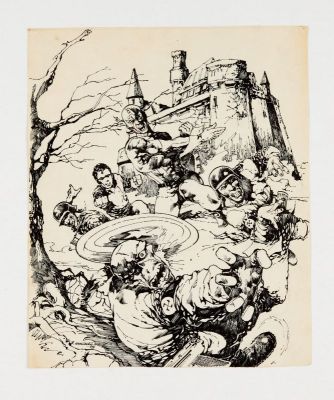 Captain America original fanzine back cover artwork (1975) drawn and… | Comic Book Auctions ltd