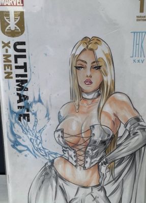 Ultimate X-Men Variant Sketch Cover Emma Frost Sketch by Jaka | Raremarq (Buy It Now)