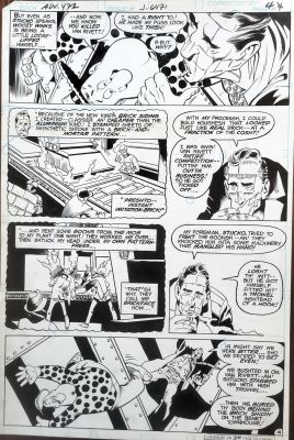 Staton, Joe - Adventure Comics #471 Pg 4, Plastic Man Story - Woozy Threatened As Villain Brickface Gives Origin - $125 | Cool Lines Art