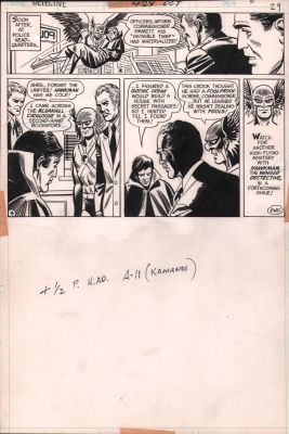 Dick Dillin, Joe Giella | Detective Comics #428 P.29 - Hawkman Partial Page - 1972 | Anthony’s Comic Book Art