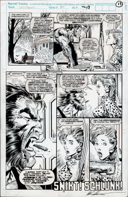 Marc Silvestri | Silvestri, Marc - Wolverine #50 Pg 13, Wolvie Smokes & Snikts! To Waepon X Secretary 1991 | Cool Lines Art