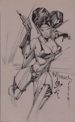 Alex Nino | Misty Knight Commission - Inked By ’Williams’ - Signed - 2009 | Anthony’s Comic Book Art