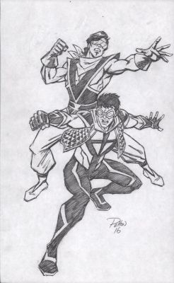 Chuck Patton | Martial Artists Pencil Art - Signed - 2016 | Anthony’s Comic Book Art