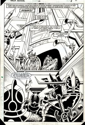 Bob Hall, Joe Rubinstein, Rick Bryant - Thor Annual #10 P 6 Full Splash (Thor, Odin, Sif, Balder! the Funeral For Thor‘s Sister: Nanna!