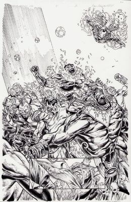 Jay Leisten | Marvel 1776 #5 Pg. 1 - Interior Page Monsters - Signed | Anthony’s Comic Book Art
