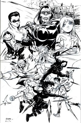 Sanford Greene - Runaways #4 Cover (9 Characters From Marvel TV Show!) 2015