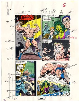 Nel Yomtov Kerry Gammill Joe Rubinstein | Marvel Fanfare She-Hulk Color Guide Issue 48 Page 6 | Catskill Comics