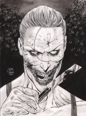 Tony Daniel | Joker Ink & Wash Commission - Signed - 2026 | Anthony’s Comic Book Art