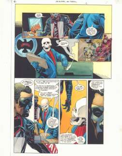 Anibal Rodriguez, Dave Ross, John Kalisz - Jsa: all stars #7 p. 12 color guide art - mr. Bones with mr. Terrific - 2004