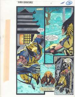 James Pascoe, John Kalisz, Manny Clark - x-men adventures [iii] #1 p. 15 color guide art - all wolverine - 1995
