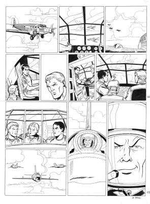 Le Bras Andrã© | Planche originale 42 BUCK DANNY (classic) tome 10 - Molotok - 41 ne rÃ©pond plus - | Galerie Napoléon