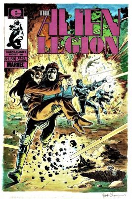 Cirocco, Frank / Chris Warner - Alien Legion #9 Painted Cover, Combat 1985 | Cool Lines Art