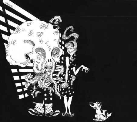 Foerster Philippe | Double planche originale du chapitre Larme à l’oreille dans NECRONOMICKEY | Galerie Napoléon
