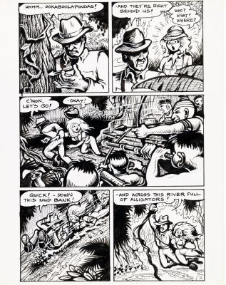 Larry Welz | Cherry #3 P 2 (From Indiana Jones Parody Story ’Oklahoma Smith & the Lost Temple of the Doomed Raiders’) 1986 | Romitaman