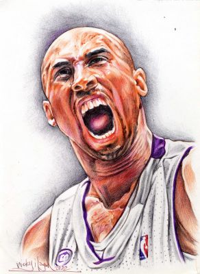 Kobe Bryant Portrait by Ezmyr Noel Batain | Raremarq (Buy It Now)