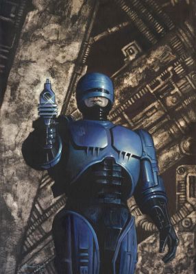 John Bolton – Robocop Roulette issue 2 cover painting – 22×15 inches | Berserker Art