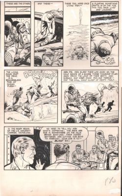 WAR!1952! BOB POWELL! ! BLOODY BEACHHEAD! PRE-CODE! LARGE! ORIG. ART! | eBay US