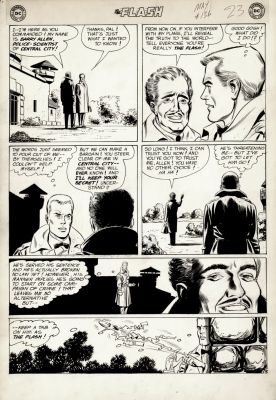 Carmine Infantino, Joe Giella | The Flash #136 P 3 (Barry Allen Hyptnotized Into Revealing His Secret Identity, As He Shoots Out His the Flash Costume From His Ring!) Large Art - 1962 | Romitaman
