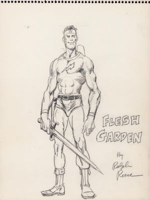 Ralph Reese | Flesh Garden Pencil Art Commission - 1974 Signed W/Coa From Nycc | Anthony’s Comic Book Art