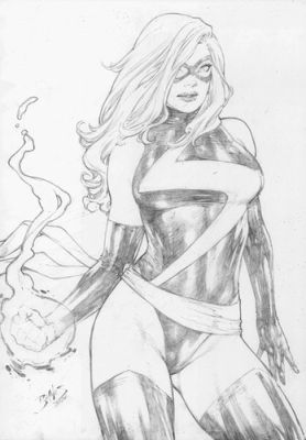 Ed Benes | Miss Marvel - 11"x17" Pencil | Ed Benes
