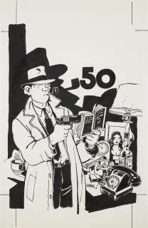 Tardi Jacques (Né En 1946) | Nestor Burma, Couverture de la revue 813 numéros 50-51 en mars 1995 | Tajan