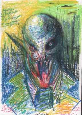 Clint Langley – Demon illustration – 11×8 inches | Berserker Art