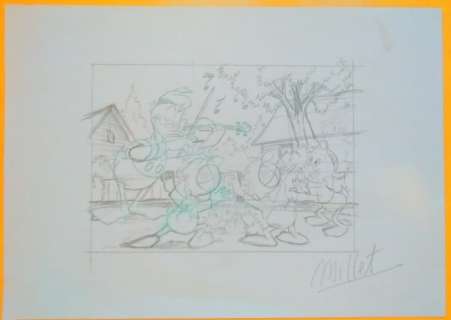 Millet - Original Draft Sketch - Donald Duck and Donald’s Nephews - EO - (1989) | Catawiki