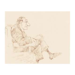 Jeff MacNelly (American, 1947-2000), Alan Greenspan Watching President’s Speech on Tube in the | misc / divers