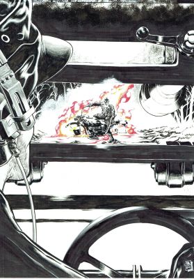 Hellhunters #01 WWII Ghost Rider variant cover | Black Diamond