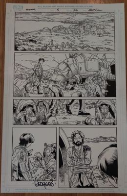 Star Wars Ahsoka 6 Page 26, Georges Jeanty & Dexter Vines, Signed by Georges Jeanty | Raremarq (Buy It Now)