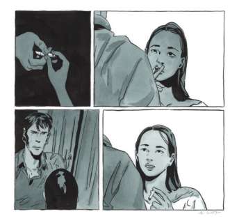 Bastien Vives | Corto Maltese - Dessin issu de l’album "Le jour d’avant" - 06 - H:35 x L:33,5 - Encre et aquarelle - 2025 - | Manjari & Partners