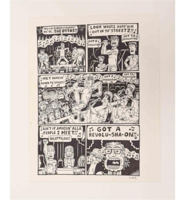 BACKDERF, JOHN (’DERF’, B. 1959) ORIGINAL PAGE PUNK ROCK & TRAILER PARKS | Zwiggelaar Auctions