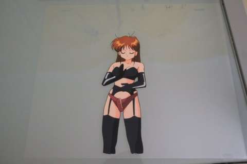 Nageki no KenkÅ YÅ«ryÅji - Production cel + douga - Girl with Strapon (1994) | Catawiki