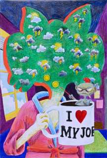 Gleason, Emilie (199... | 21. GLEASON, Emilie (née en 1992) I Love my job. Crayon... | Coutau Bégarie