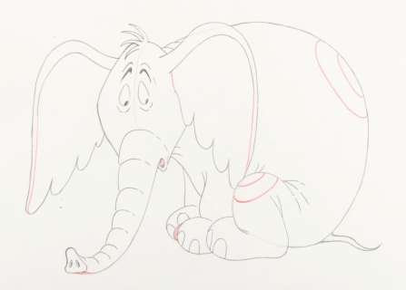 A "Horton Hatches the Egg" Production Drawing. | Van Eaton Galleries