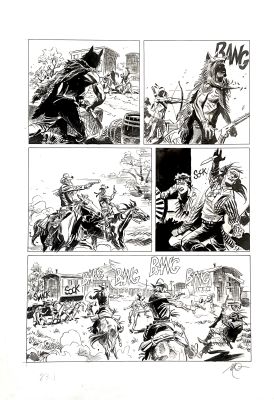 Massimo Carnevale | Original page for Tex. Cm. 34,5x49,5. Ink. Signed. Mint. Code 2049. | Segni e Disegni