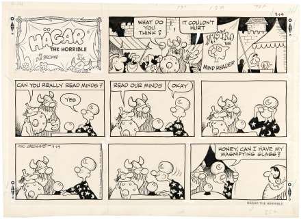 "HAGAR THE HORRIBLE" SUNDAY PAGE ORIGINAL ART. | Hake’s