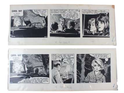 David Wright, Carol Day (5) Comic Daily Strips | Weiss Auctions