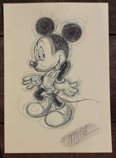Disney Original Drawing  - Mickey Mouse by Millet - Page volante - EO | Catawiki