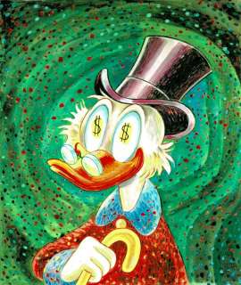 Uncle Scrooge inspired by Van Gogh - Original Mixed Media Painting - Tony Fernandez | Catawiki