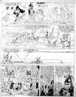 Luguy | PERCEVAN Superbe planche originale Ã  l’encre de chine avec des effets | Kahn et Associés