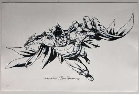 Batman  - Drawing of Batman - DC Licensing Art - Page volante - art original - (2014) | Catawiki