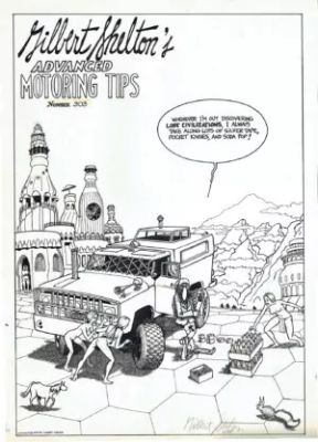 Gilbert Shelton | Advanced motoring Tips n° 303 | La Galerie de la Bande Dessinée