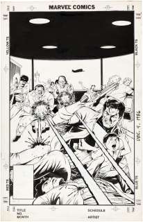 "THE PUNISHER WAR JOURNAL" #22 COMIC BOOK COVER ORIGINAL ART. | Hake’s
