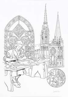 Parenteau-Denoël, Regis... | LES VITRAUX LEGENDAIRES DE CHARTRES, illustration à... | Coutau Bégarie