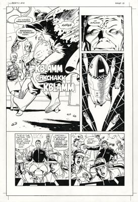Dave Gibbons, Frank Miller | Martha Washington - Give Me Liberty - #4 Pg 12 - Dave Gibbons / Frank Miller | ComicArtFans Classifieds