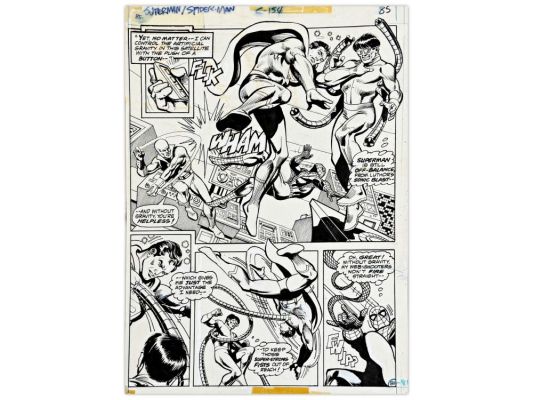 Lot 347 - Andru & Giordano Superman Spider-Man Art | Weiss Auctions